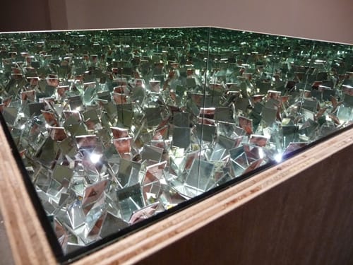 Detail of a stunning mirror installation by Chabet that showed at Hong Kong's Osage Gallery in conjunction with the Hong Kong Art Fair.