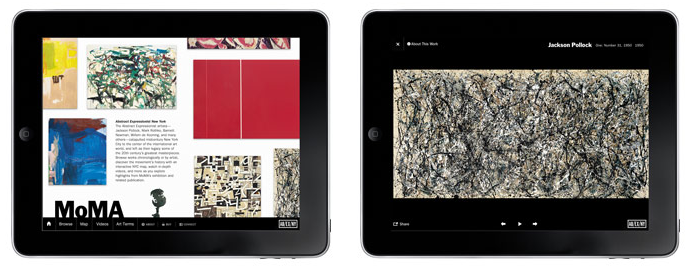 MoMA's AB EX NY's landing page (left) and image detail (right). Image from MoMA.org.