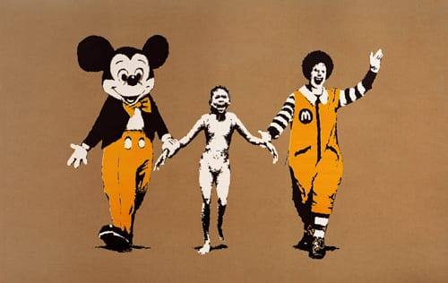 Banksy's iconic, disturbing Napalm makes an appearance on the blog.