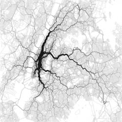 New York City visualized through its tweets. Image via Eric Fischer.