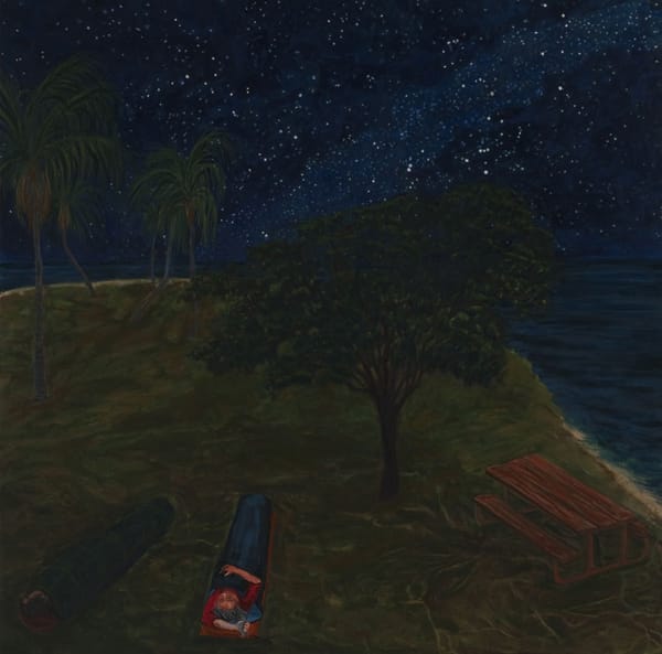 Sarah McEneaney, Boca Chita Key, FLA, 2011, egg tempera on wood (Courtesy Tibor de Nagy Gallery, New York)