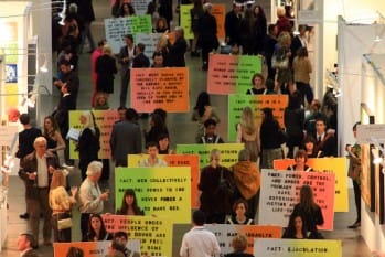 "Myths of Rape", performed at the LA Art Show.