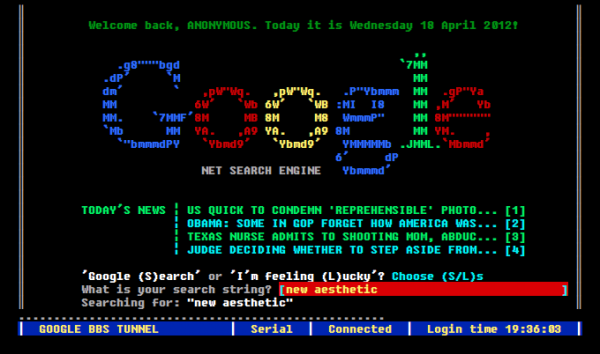 A screenshot of mass:werk's Google BBS.