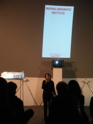 Marina Abramović speaking