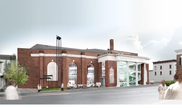 Rendering of Marina Abramovic Institute facade