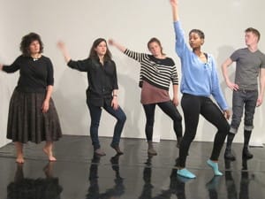 Cast members rehearsing