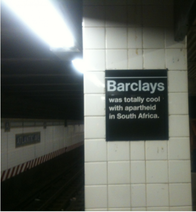 Barclays and Apartheid.