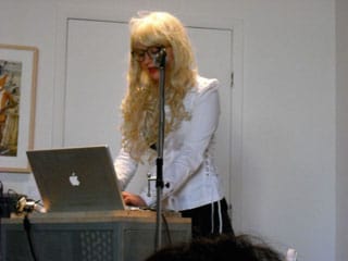 Exhibition curator Angela Washko