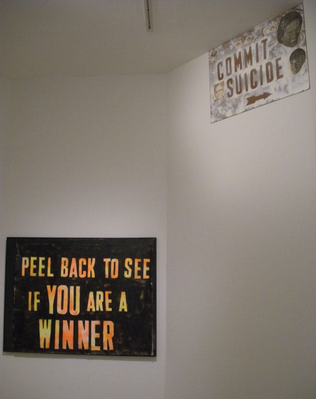 Mark Flood, "Lottery" and "COMMIT SUICIDE"