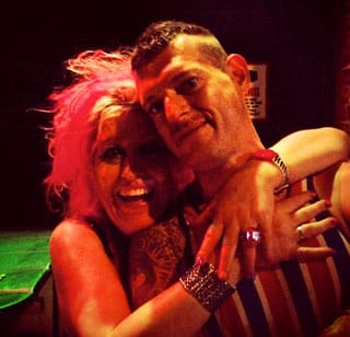 The writer with artist Slava Mogutin