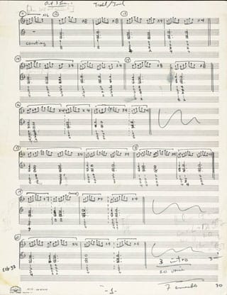 Philip Glass, Act 3, Scene 1 from autograph manuscript, "Einstein on the Beach"