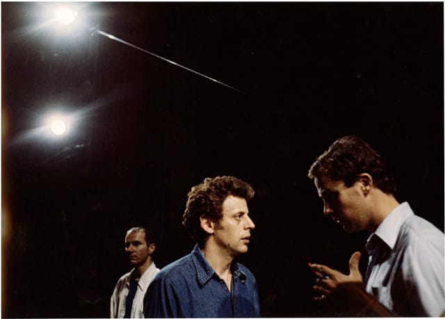 Philip Glass and Robert Wilson during rehearsals of "Einstein on the Beach"