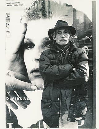 Photo collage of Frank Kuenstler, by Ira Cohen