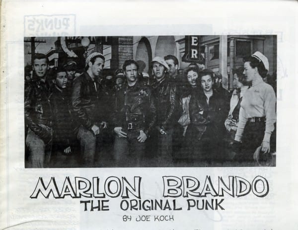 "Marlon Brando: The Original Punk" from Punk Magazine