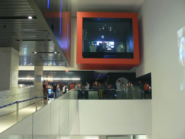 Crowds waiting to enter a screening on the second floor of the TIFF Bell Lightbox
