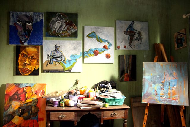 Surya's studio in the film