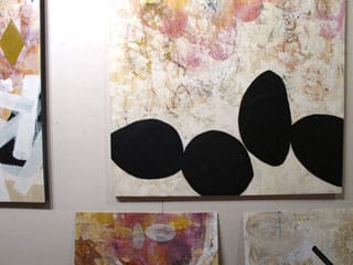 Art by Andrew Long in his studio