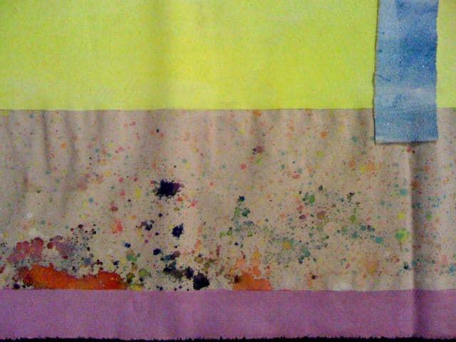 Detail of “shroud” 2012 by Sarah Cain, from the exhibition in the Church of Santissimo Sudario