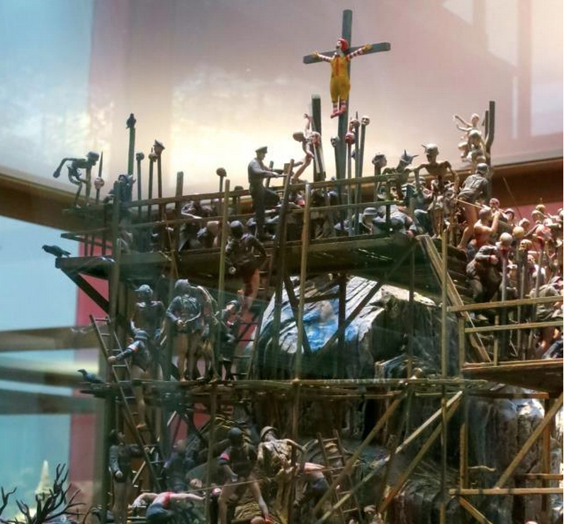 End of Fun detail with Ronald McDonald, Jake and Dinos Chapman