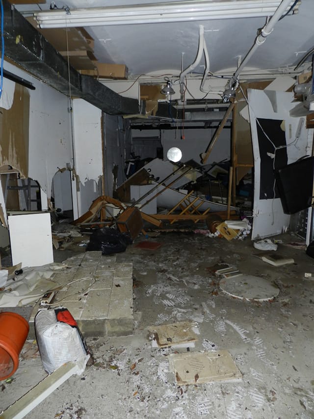 Nancy Goldring's studio after the storm