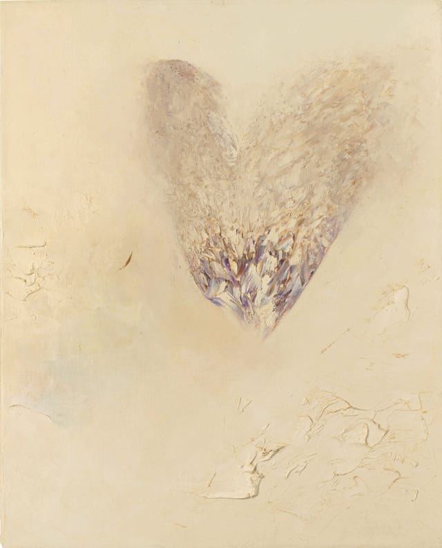 Jay DeFeo, "Last Valentine" (1989). Oil on linen, 20 x 16 in. (50.8 x 40.6 cm). Private collection. (© 2012 The Jay DeFeo Trust / Artists Rights Society [ARS], New York; photo by Ben Blackwell)