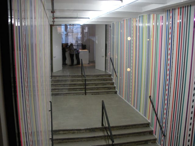 A view of Martin Creed's permanent installation from inside the Roths' bar