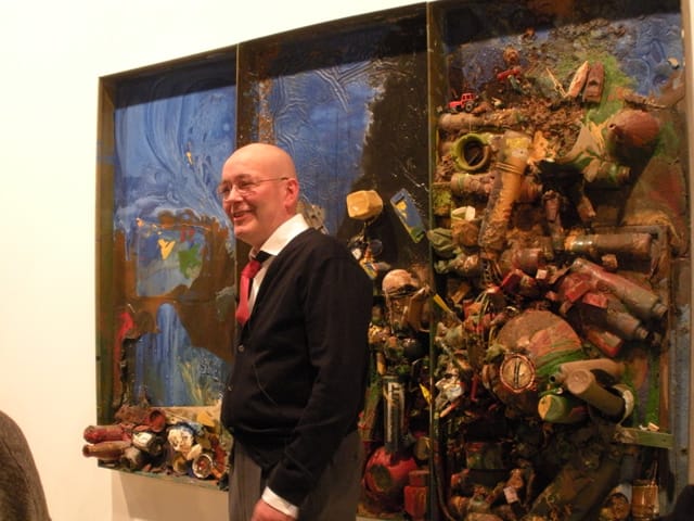 Björn Roth explaining his father's "Landscape with Tower" (1976–94)