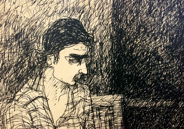 Steve Polskie, "Eddie Johnson" (1963). Drawing.