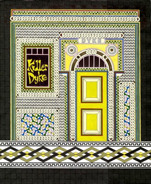 Edie Fake, "Killer Dyke" (2012), ballpoint pen, ink, and gouache on paper, 17 x 14 inches