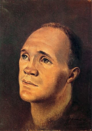 Leonor Fini, "Portrait de Jean Genet I" (1950). Oil on canvas. (click to enlarge)