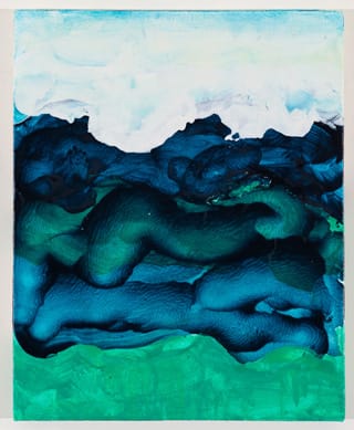 Mary Heilmann, "San Gregorio" (2012). Oil on canvas, 15 x 12 inches (click to enlarge)