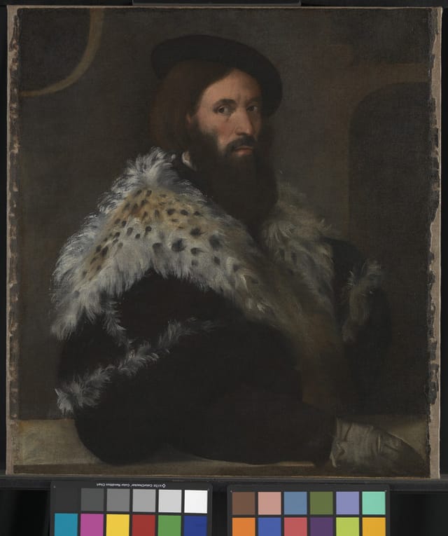 Titian portrait of Girolamo Fracastoro that was recently discovered in London's National Gallery (via Guardian, photo by National Gallery)