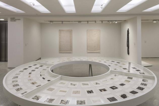 Zarina: Paper Like Skin installation view at the Guggenheim (Image courtesy Guggenheim Museum)