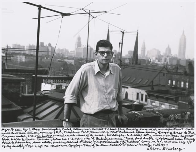 Allen Ginsberg, "Myself seen by William Burroughs..." (1953, printed 1984–97). National Gallery of Art, Gift of Gary S. Davis.  Images (All images © 2012 Allen Ginsberg LLC. All rights reserved.)