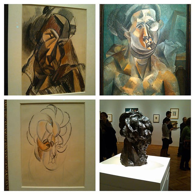 Various versions of Picasso's "Head of a Woman" (Photo by author)