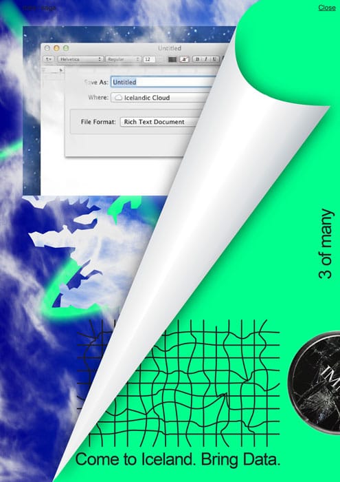 Metahaven's Iceland branding project (Image courtesy MoMA PS1)