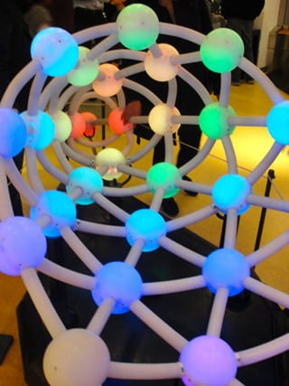 Musical spheres resonate with visitors' touch (click to enlarge)