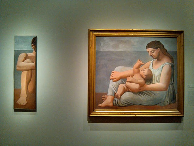 Picasso's "Mother and Child" (1921) and fragment (Photo by author)