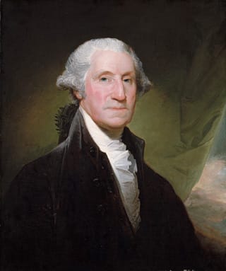 A Gilbert Stuart portrait of George Washington (c. 1795–96) (image via Metropolitan Museum of Art)