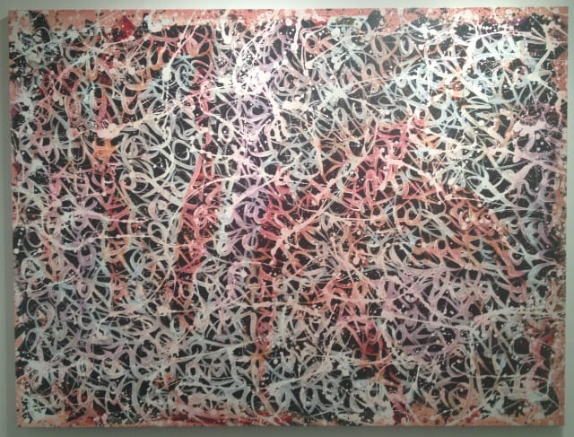 JonOne, Running in Purple Circles, ink and acrylic on canvas