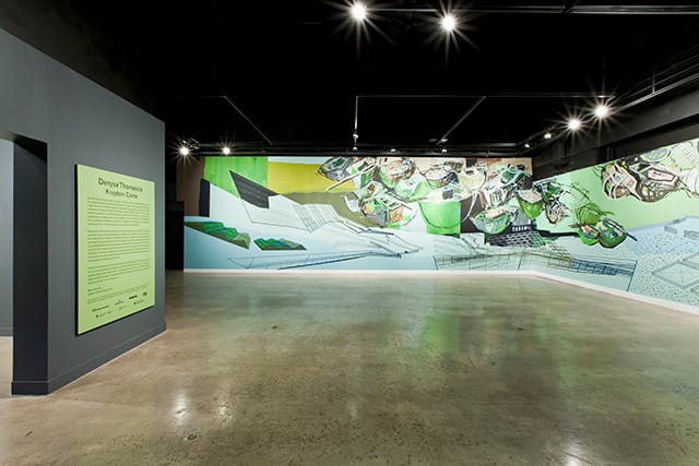 Denyse Thomasos, "Kingdom Come" (2011), in situ wall painting at Oakville Galleries (Photo by Toni Hafkenscheid)