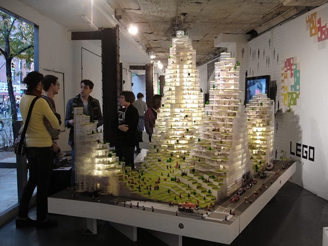 BIG's Storefront LEGO installation (Image via humanscribbles.blogspot.com)