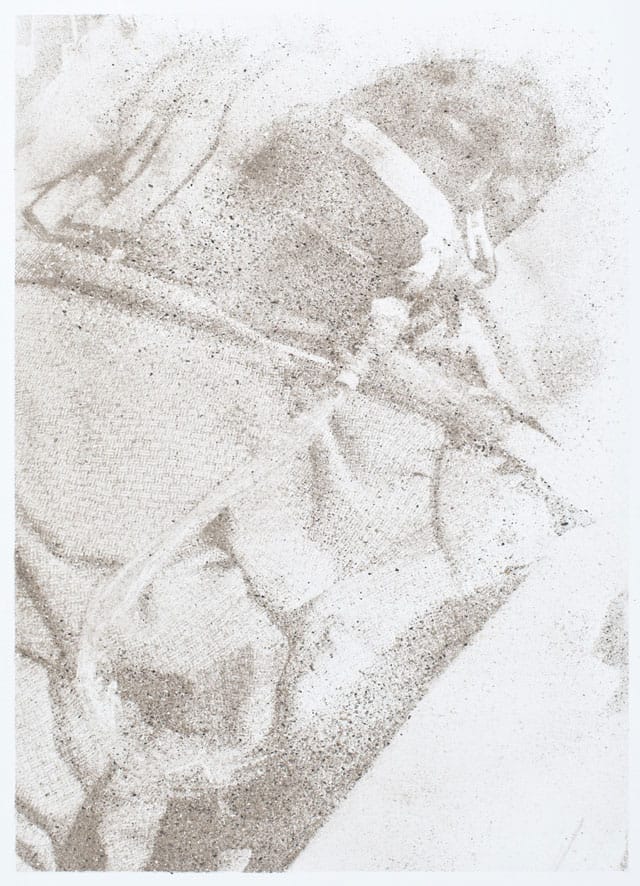 Zefrey Throwell, "Douglas Throwell" (2013), human ash and acrylic on canvas, 48 x 36 x 1 7/8 inches