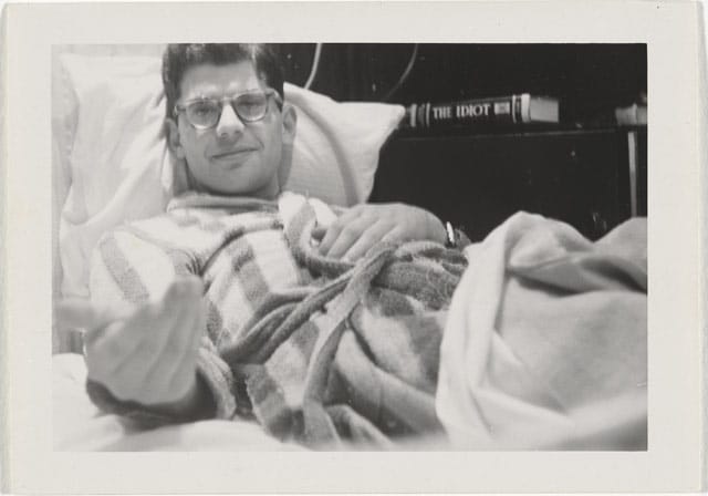 Allen Ginsberg. "Allen Ginsberg" (1955), gelatin silver print, 2 3/4 x 4 in. Howard Greenberg Gallery, New York (© 2012 Allen Ginsberg LLC, all rights reserved)