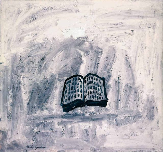 Philip Guston, "Book" (1968), gouache on panel, 30 x 32 inches
