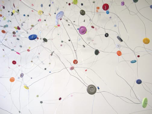 Jessica Braiterman, Aurora, 2008-2010. Buttons and wire, dimensions variable_detail