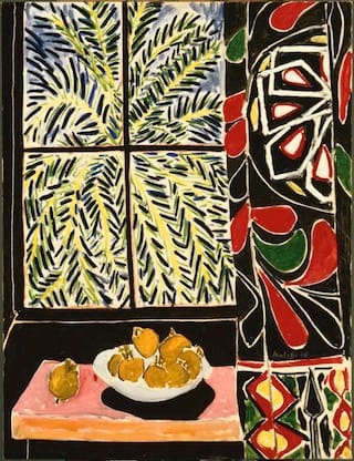 Matisse, Henri Matisse, "Interior with Egyptian Curtain" (1948). Oil on canvas, 45 3/4 x 35 1/8 inches. The Phillips Collection, Washington, D.C. (Image via phillipscollection.org)
