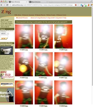 Cary Peppermint and Leila Nadir, “Overexposed Dancing” (2000) (click to enlarge)