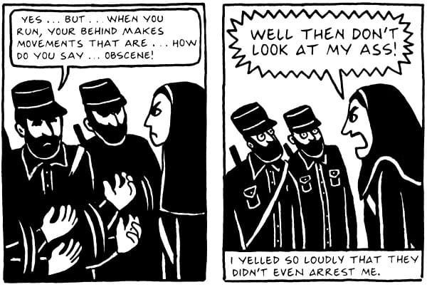 A spread from "Persepolis" (image via American Book Center)