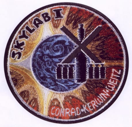 Skylab 1 patch designed by Frank Kelly Freas